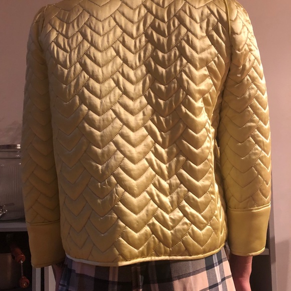 Acid yellow quilted jacket - Picture 3 of 4